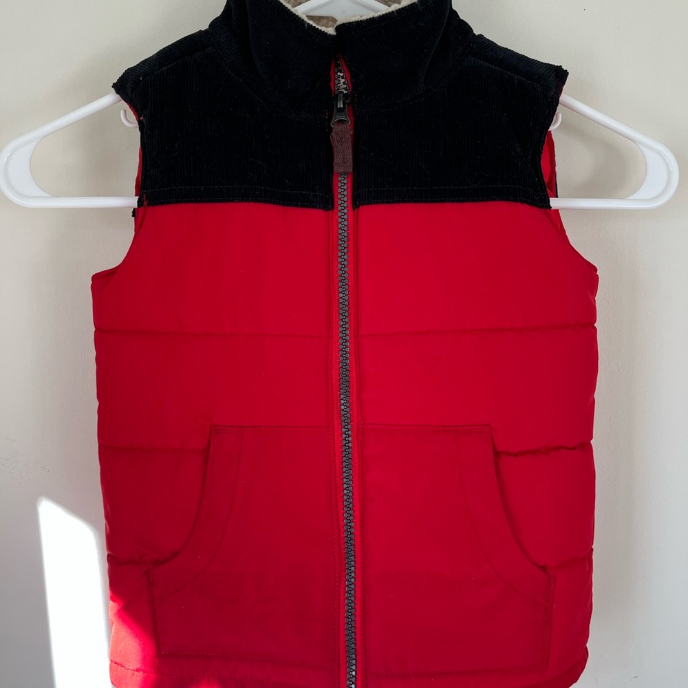 Carters Boys Red Puffer Vest 4T